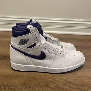 Nike Women's Air Jordan 1 Retro High Shoes Court Purple White